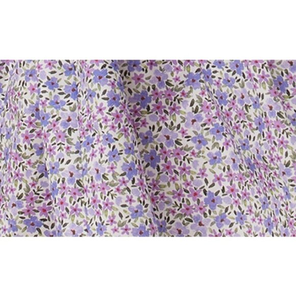 💕FAVORITE DAUGHTER💕 The Mirka Dress ~ Organic Cotton Purple Floral Print 8 NWT - Picture 6 of 14